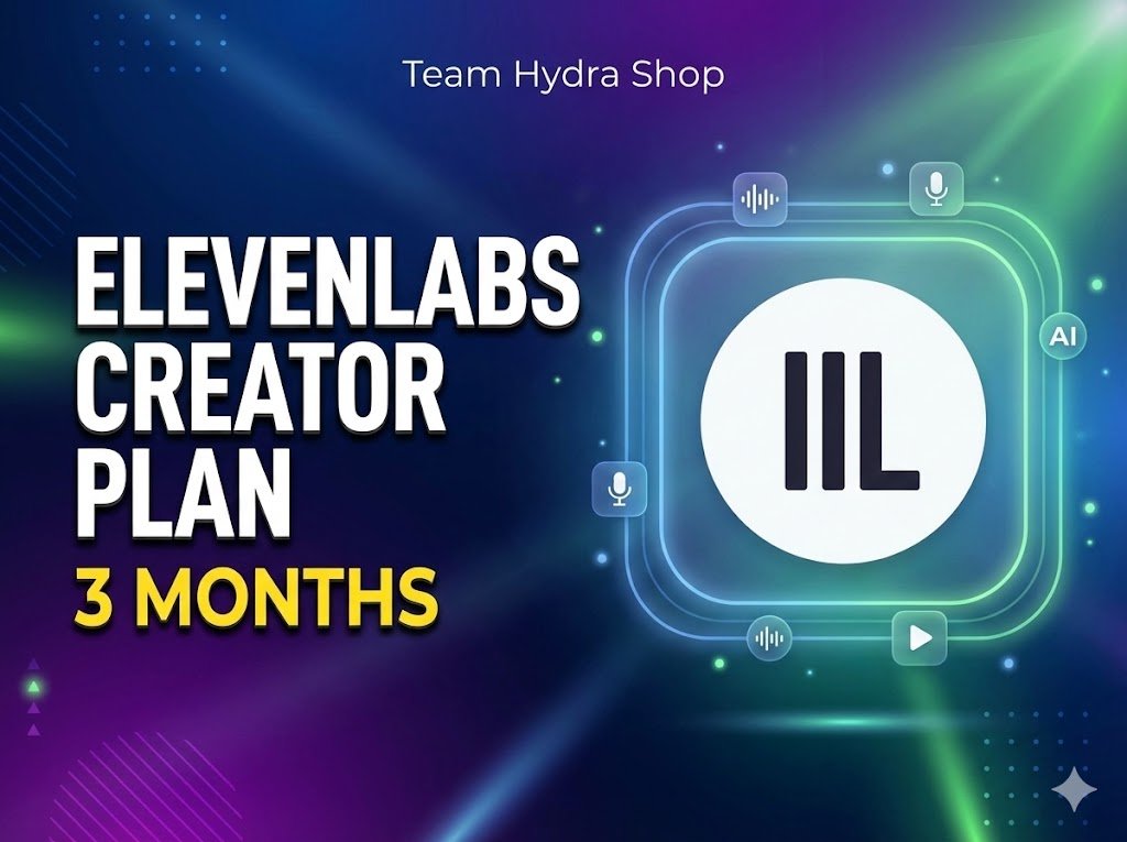 ElevenLabs Creator Plan – 3 Months Official Subscription (Email Activation)
